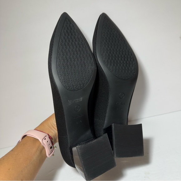Vivaia Pointed-Toe Block Heel (Aria Block Heels) Black pumps Size 41.5 US 10 - Picture 12 of 16